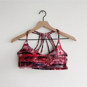 Lululemon, Lighten Up Bra, Dahlia-scape Multi-Colored Print, Size 8